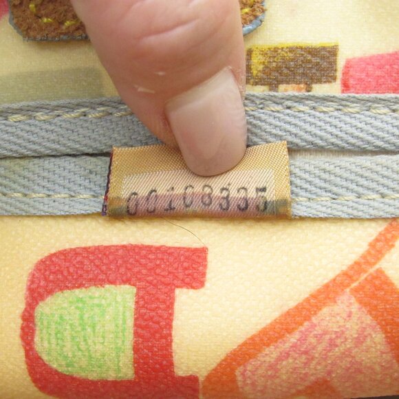 Dooney And Bourke Graffiti Spell Out Purse Coated Canvas Y2K No Strap - Picture 7 of 9